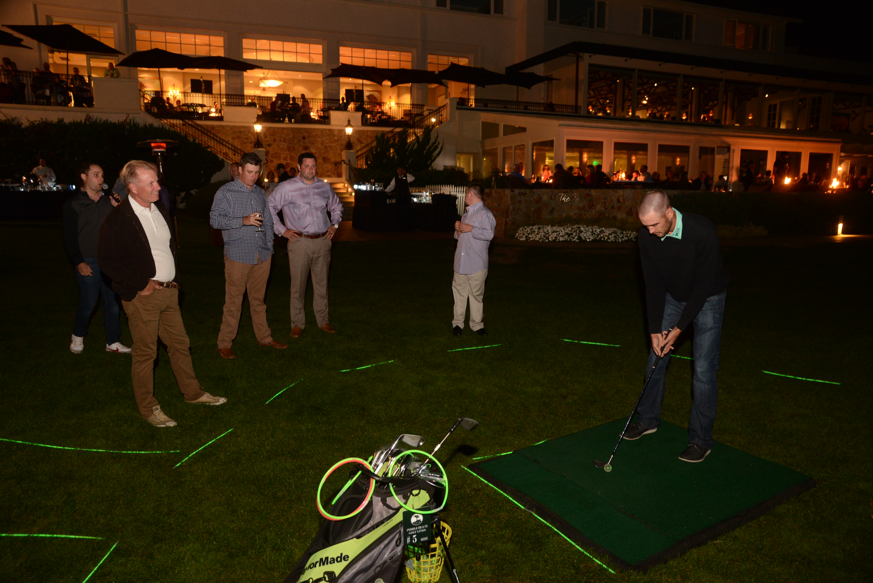 Glow Golf at TWI with guests