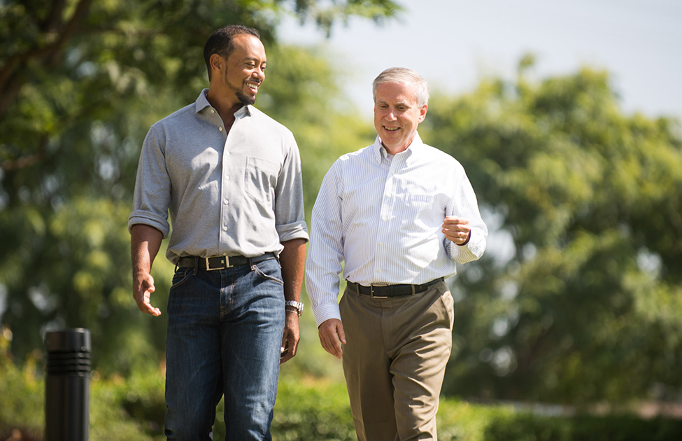 TGR Foundation Founder Tiger Woods discusses expansion plans with President & CEO Rick Singer