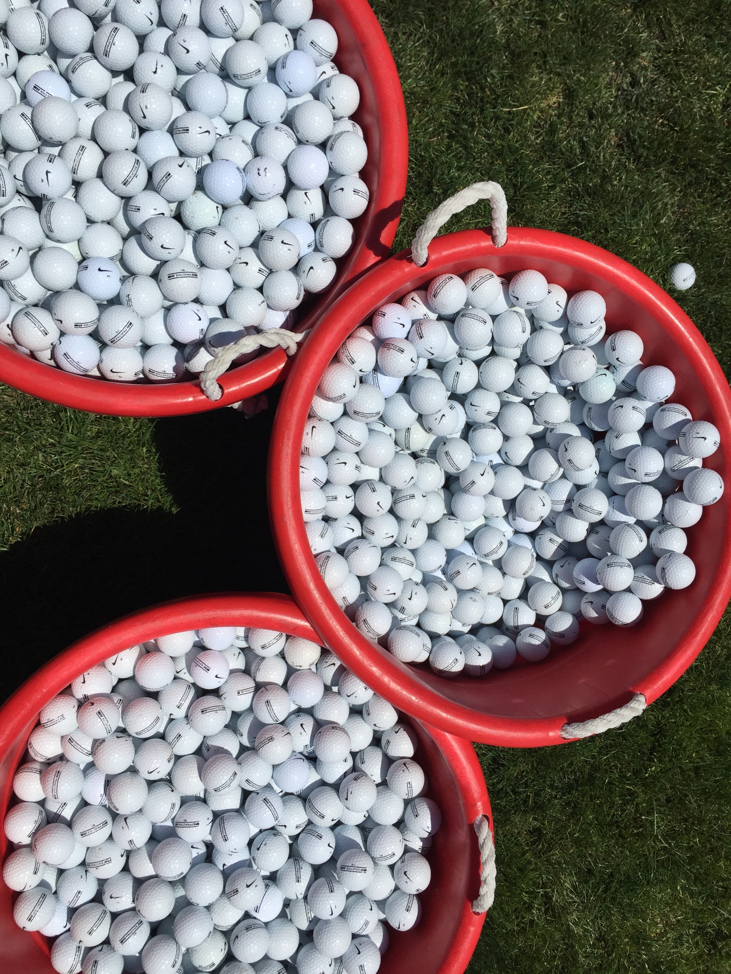 Golf balls at the TGR Learning Lab 